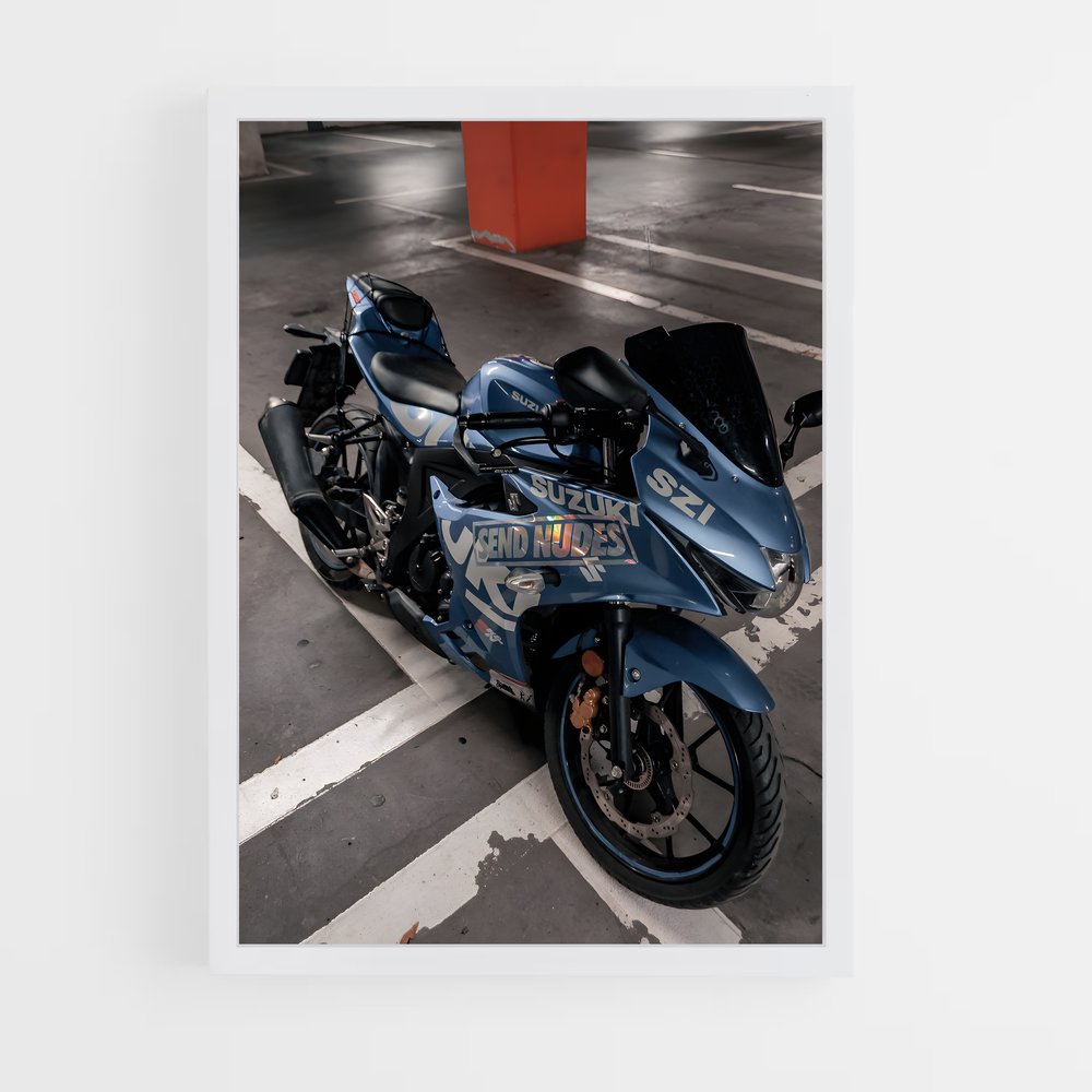 Poster Suzuki moto élégant (vue 3)